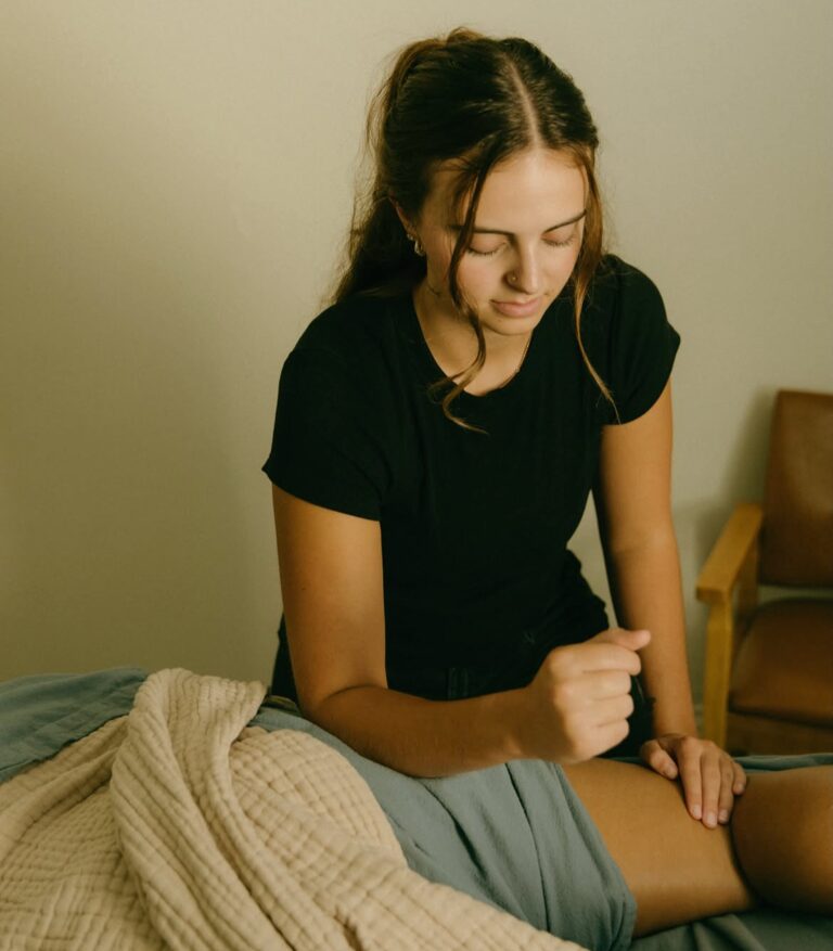 Addison in the studio